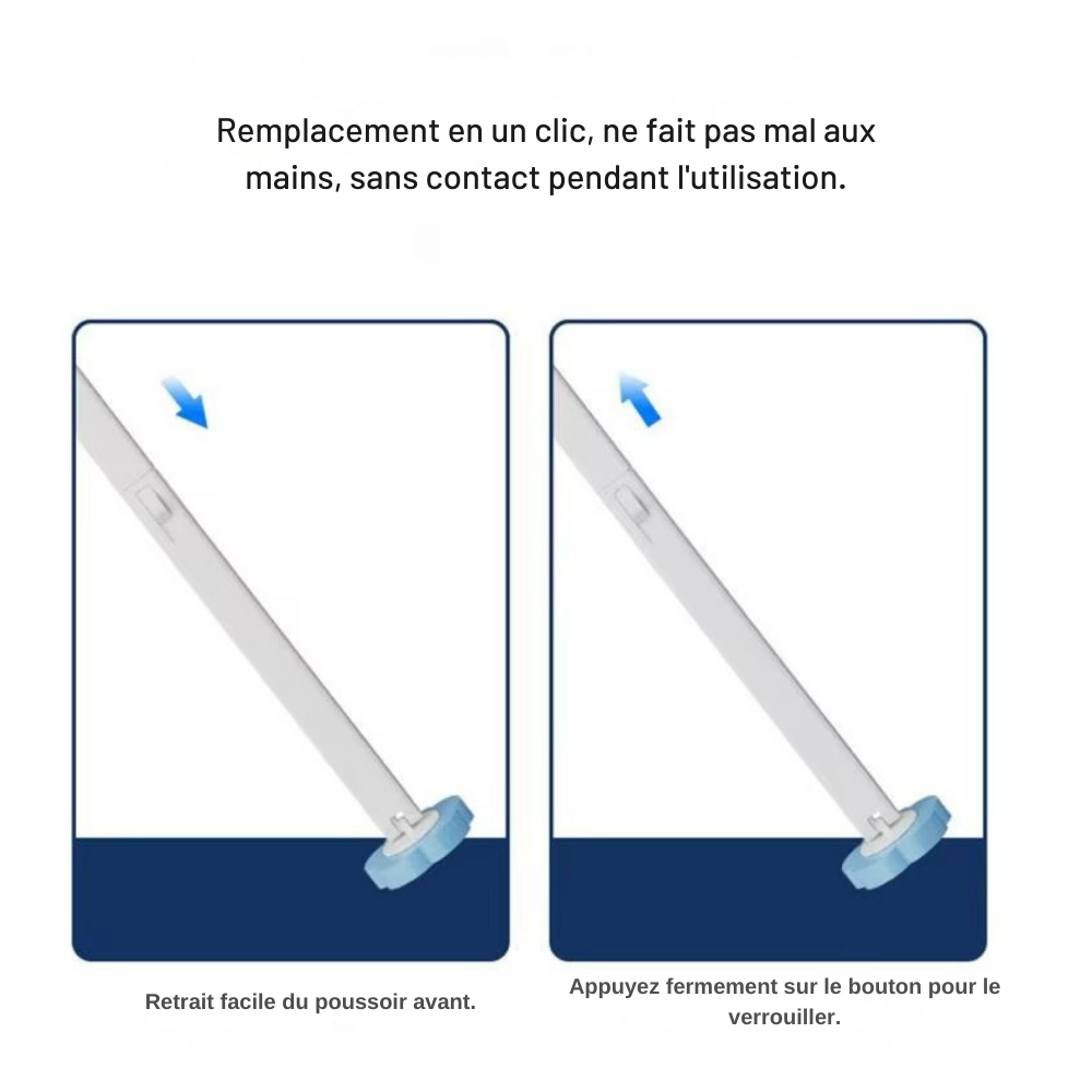Cleaner Pro™ - Brosse Toilette Jetable avec Tête de Nettoyage.