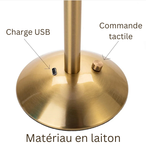 Éclat Cristal - Lampe de Table Luxueuse Sans Fil