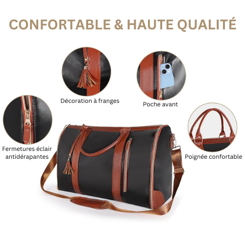 Luxe Travel Master - Sac de Voyage Pliable & Convertible 2-en-1