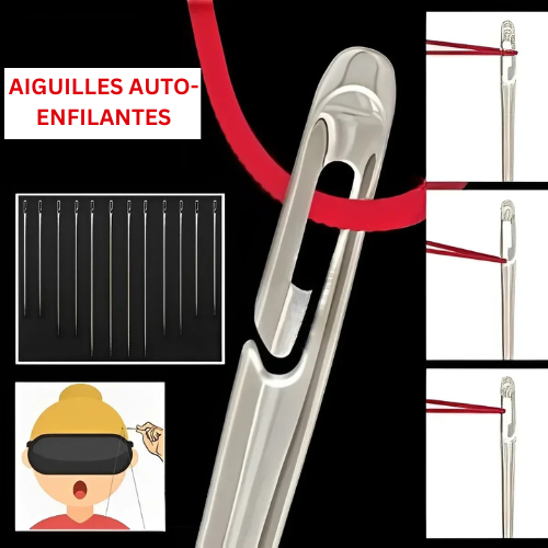 BlindNeedles - Aiguilles à coudre auto-enfilantes