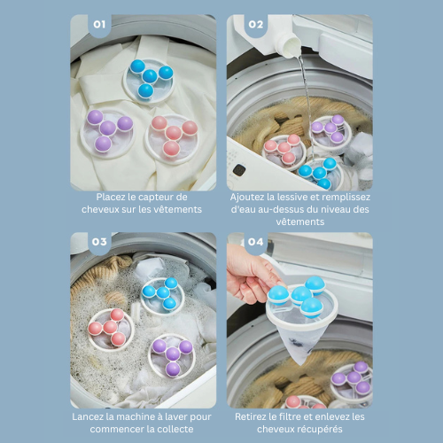 WashingFilter™ – Filtre flottant réutilisable pour machine à laver