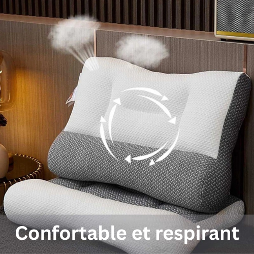 DreamSpine™ – Oreiller Ergonomique Ultra-Confort pour un Sommeil Réparateur