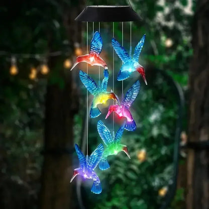 Luminaria Colibri™ - Carillon éolien solaire LED pour jardin et terrasse