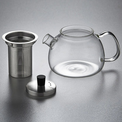 ZenBloom™ – Théière en Verre Borosilicate avec Infuseur Séparé (800ML / 1500ML)