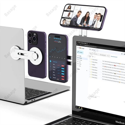 FlexMount – Support Magnétique Premium pour Ordinateur Portable & iPhone