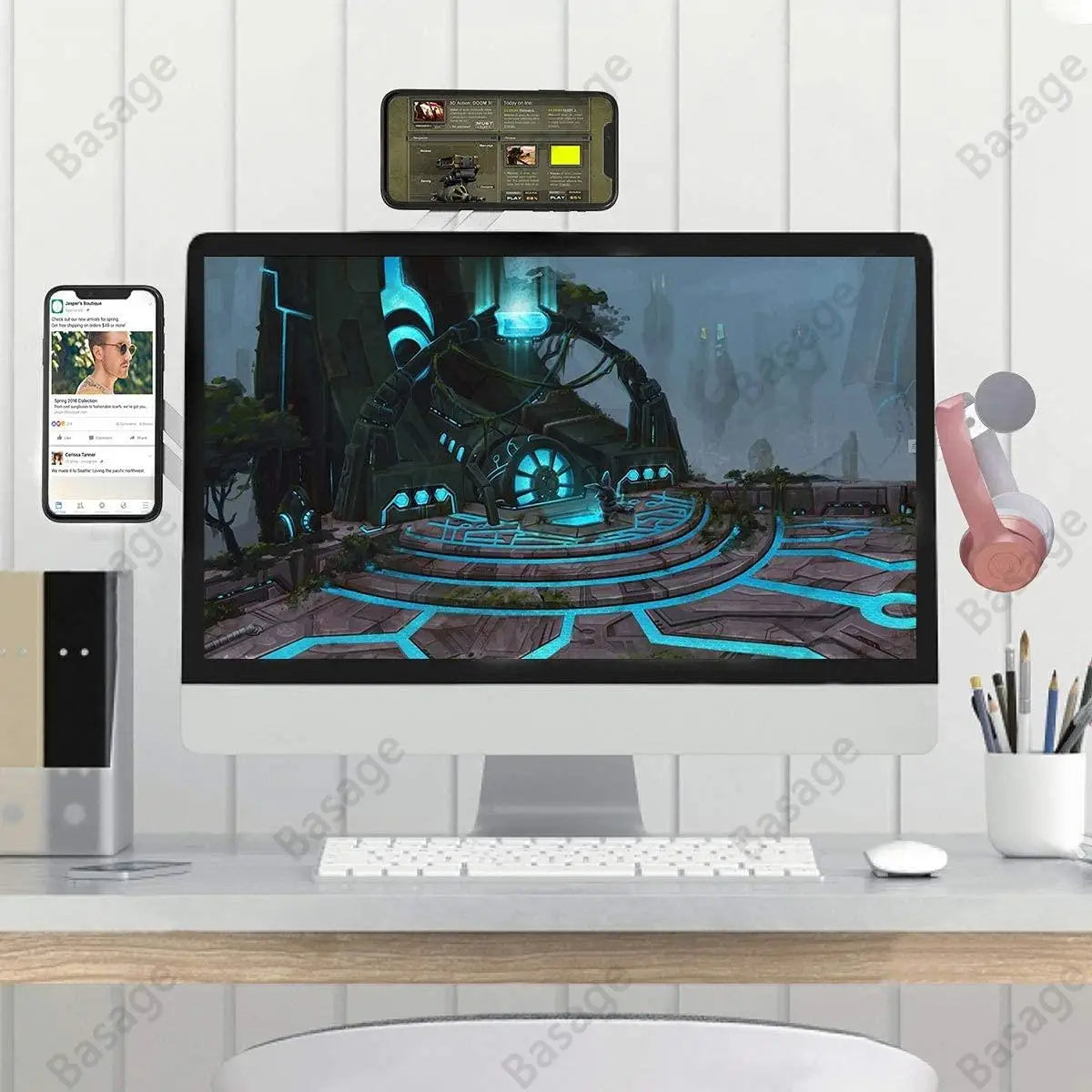 FlexMount – Support Magnétique Premium pour Ordinateur Portable & iPhone