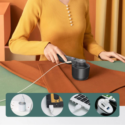 Lint Remover Pro 2.0, compact and rechargeable, ideal for all types of fabrics.