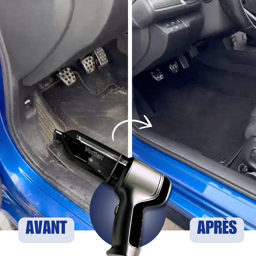 Aspirateur Vortex Compact Pro en action, montrant sa puissance d