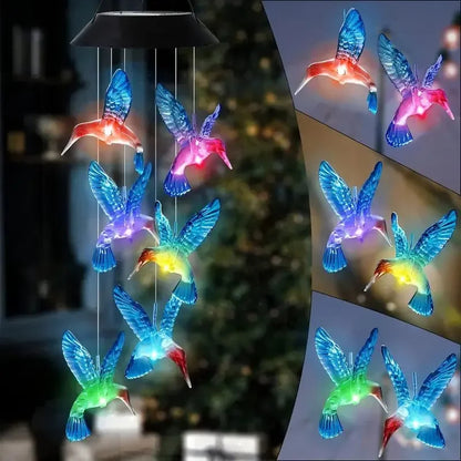 Luminaria Colibri™ - Carillon éolien solaire LED pour jardin et terrasse